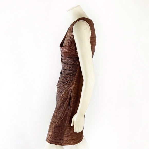 Calvin Klein Metallic Bronze Sleeveless dress size 4 - Picture 2 of 8